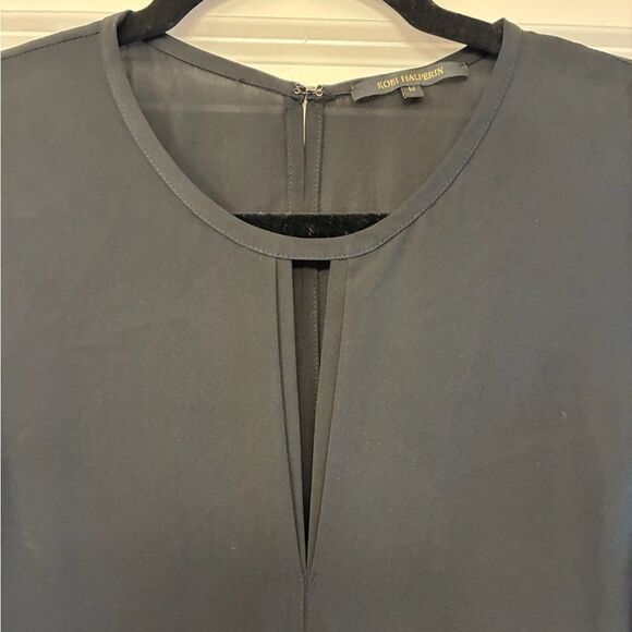 KOBI HALPERIN 100% Silk Sleeveless Blouse Black Women’s Size Medium - Picture 3 of 6